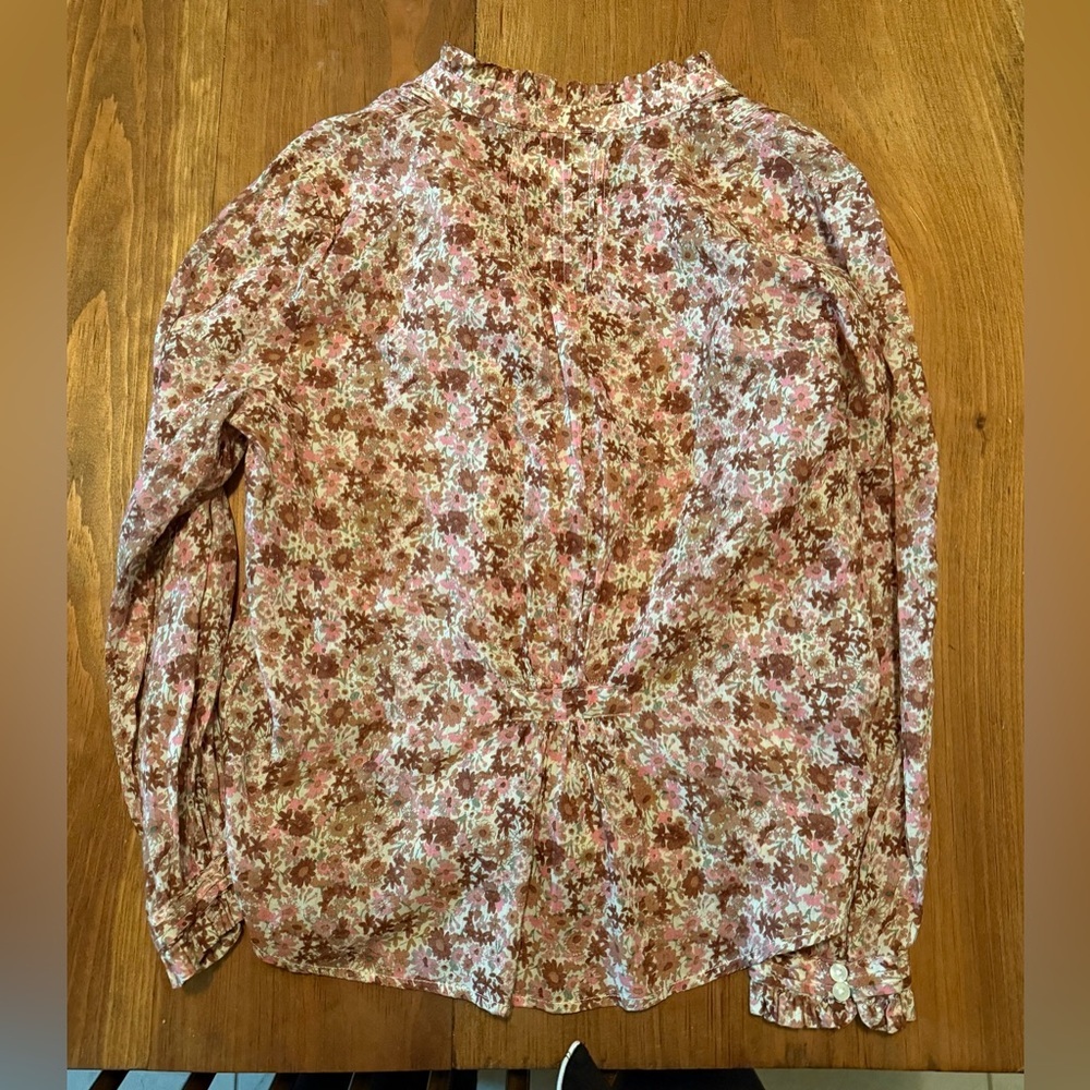 Travota Birds of Paradise Finley Blouse Top Shirt Small cottage cute floral - Picture 5 of 8